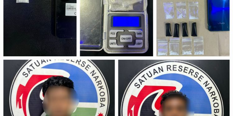 Satres Narkoba Polres Bone Bekuk 2 Pelaku Penyalahgunaan Narkotika, 10 Saset Sabu Diamankan dan 1 Warga Sidrap DPO