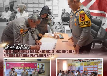 Akuntabilitas: Polres Pelabuhan Makassar Sosialisasi DIPA dan Penandatanganan Pakta Integritas