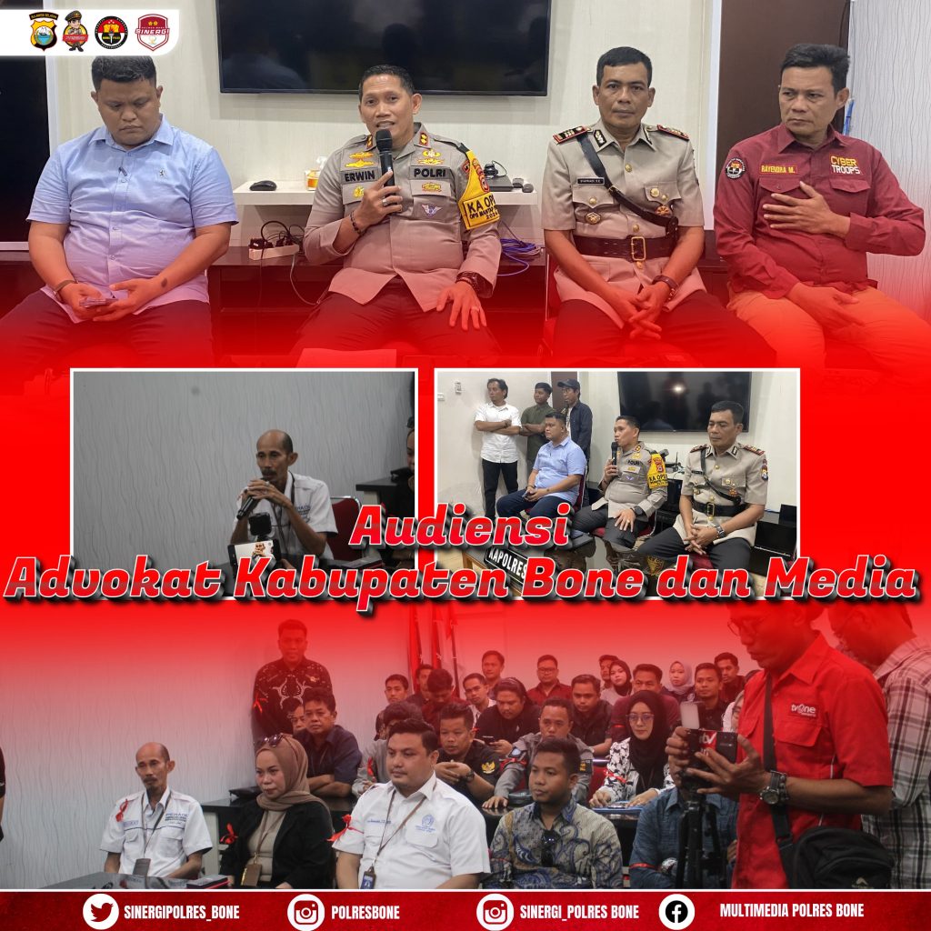 Terima Audiensi Advokat dan Sejumlah Media, Kapolres Bone Sampaikan Ini Terkait Penembakan di Lapri