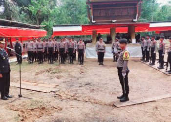 Polres Tator Beri Penghormatan Terakhir Kepada Anggota Polri Yang Telah Meninggal