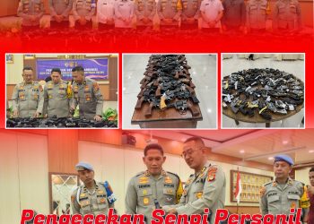 Kapolres Bone Dampingi Tim Gabungan Polda Sulsel Melakukan Pengecekan Senpi dan Amunisi