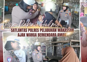 Kasat Lantas Polres Pelabuhan Makassar Pimpin Sosialisasi Tertib Berlalulintas di Barukang Raya
