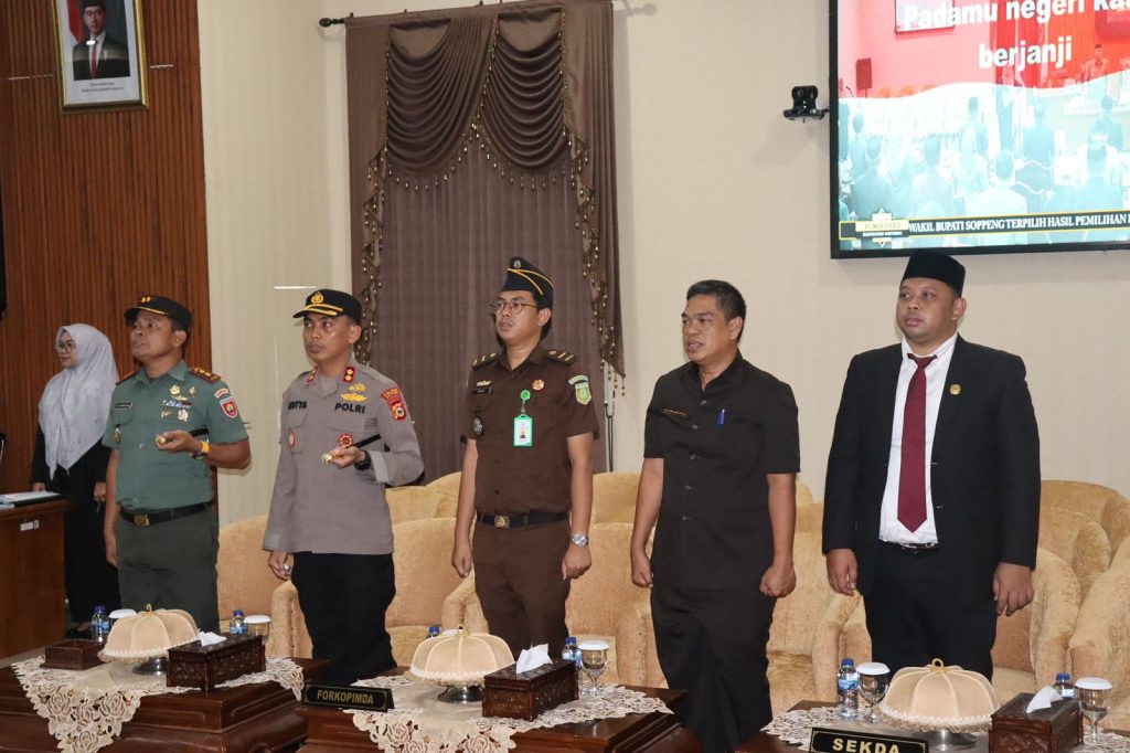 Kapolres Soppeng Hadiri Rapat Paripurna Pengumuman Penetapan dan Pemberhentian Bupati