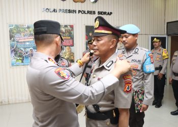 Kapolres Sidrap Pimpin Pelantikan Kapolsek Panca Lautang