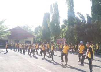 Jaga Kebugaran, Polres Wajo Gelar Senam Bersama Usai Apel Pagi