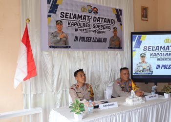 Perdana, Kapolres Soppeng Laksanakan Kunjungan Kerja ke Polsek Lilirilau