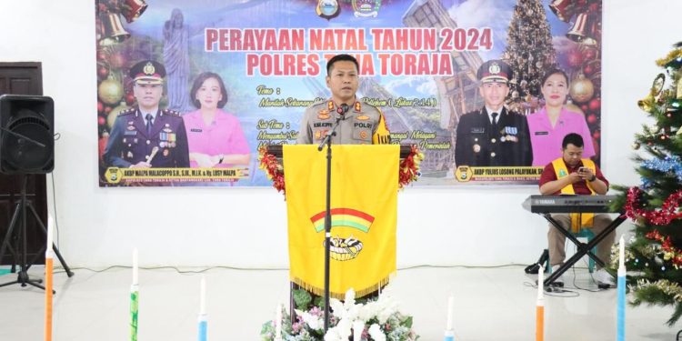AKBP Malpa Malacoppo Bersama Keluarga Besar Polres Tator Rayakan Natal 2024 Penuh Hikmat