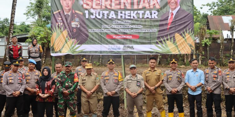 Dukung Program Asta Cita Presiden RI, Kapolres Maros Tanam Jagung Serentak
