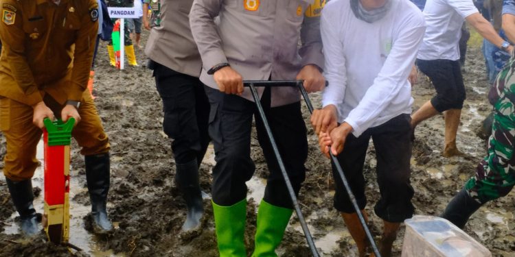 Kapolda Sulsel Melakukan Penanaman Jagung Serentak di Kabupaten Jeneponto