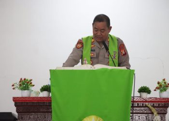 Melalui Minggu Kasih, Kasat Samapta Polres Torut Ajak  Jemaat Tandung Dukung Ketahanan Pangan