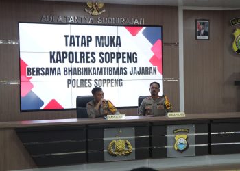 Dorong Peningkatan Pembinaan Masyarakat,  AKBP Aditya Bertatap Muka Dengan Bhabinkamtibmas Jajaran Polres Soppeng