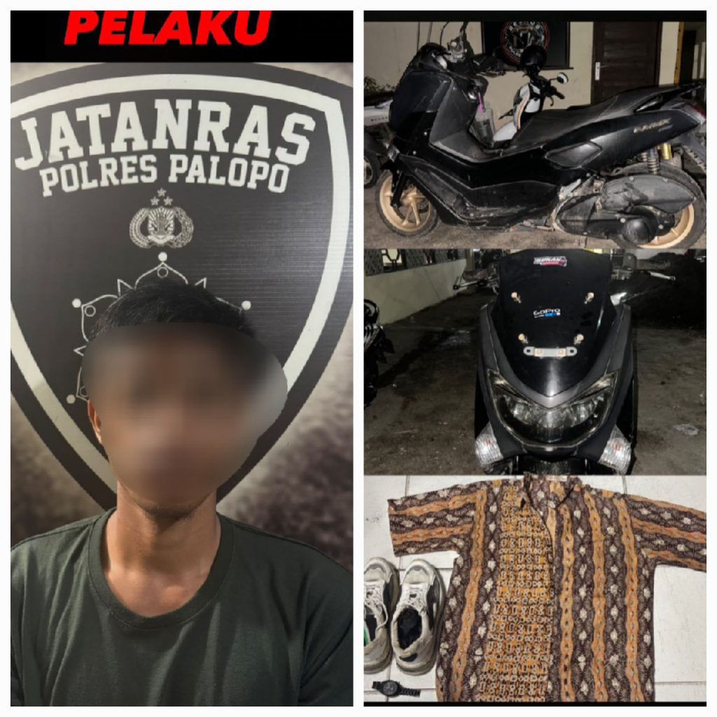 Unit  Resmob Sat Reskrim Polres Palopo bersama Polsek Wara Utara Berhasil Ungkap Pencuri Motor