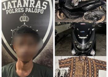 Unit  Resmob Sat Reskrim Polres Palopo bersama Polsek Wara Utara Berhasil Ungkap Pencuri Motor