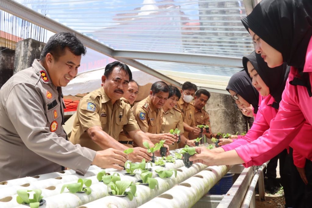 Kapolres Toraja Utara Bersama Bhayangkari Launching Program Pekarangan Pangan Lestari