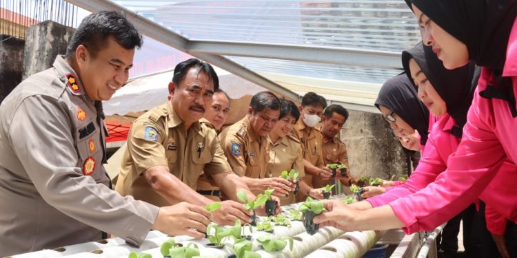 Kapolres Toraja Utara Bersama Bhayangkari Launching Program Pekarangan Pangan Lestari