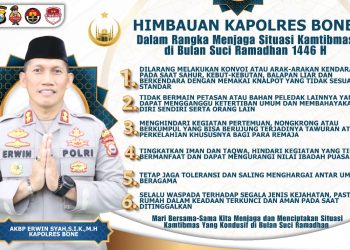 Ini 6 Poin Himbauan Kapolres Bone Untuk Masyarakat Selama Bulan Suci Ramadhan