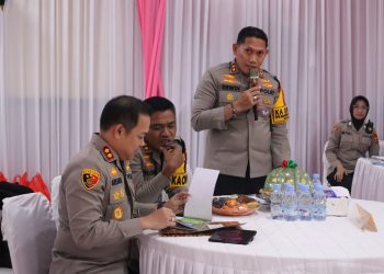 Kapolres Bone Hadiri Monev Program Presiden dan Pengawasan Senpi Yang Dipimpin Itwasum Polri