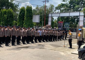 Kapolres Bone Pimpin Apel Persiapan Pengamanan Aksi Unjuk Rasa di Dua Titik