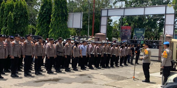 Kapolres Bone Pimpin Apel Persiapan Pengamanan Aksi Unjuk Rasa di Dua Titik