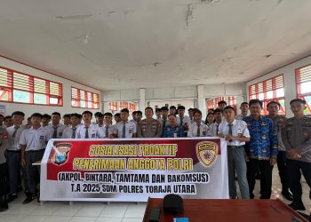 Jaring Animo, SDM Polres Toraja Utara Sosialisasi Penerimaan Anggota Polri di SMAN 3