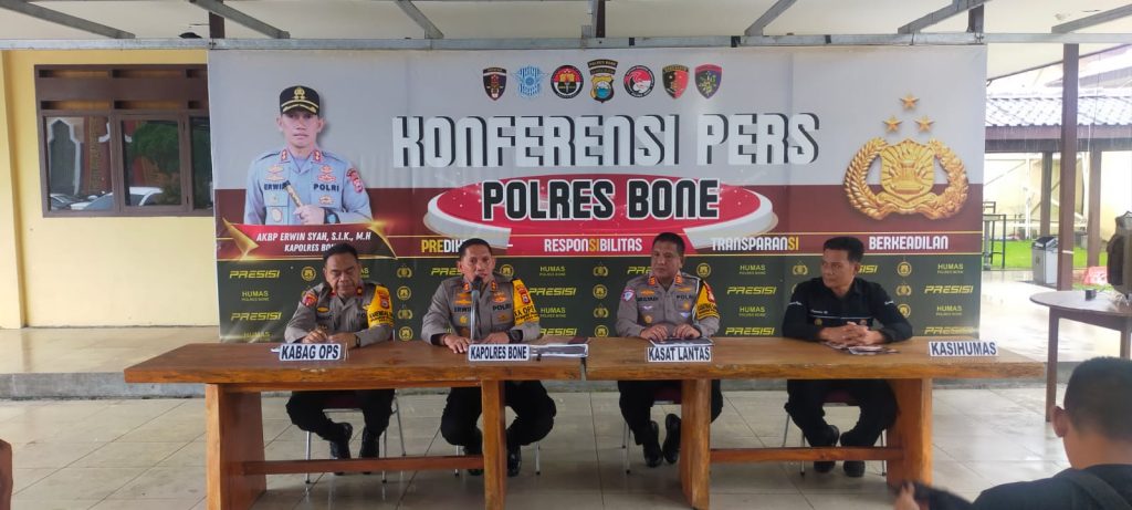 Rilis Hasil Ops Keselamatan Pallawa 2025, Kapolres Bone: Angka Kecelakaan Turun