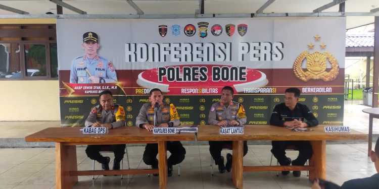 Rilis Hasil Ops Keselamatan Pallawa 2025, Kapolres Bone: Angka Kecelakaan Turun