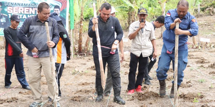 Kapolres Sidrap Pimpin Gerakan Tanam Jagung dan Nilam di Buntu Buangin