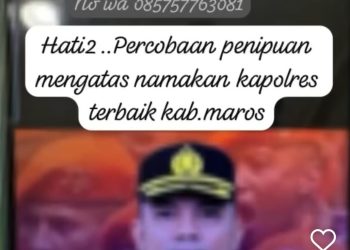 Viral Penipuan Catut dan Pasang Foto Kapolres Maros, Kasubsi Penmas: Jangan Mudah Percaya