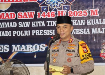 Polres Maros Gelar Peringatan Isra Mi’Raj, AKBP Douglas :  Momentum Meningkatkan Kualitas Kinerja