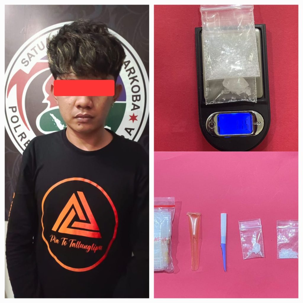 Satres Narkoba Polres Toraja Utara Kembali Ungkap Peredaran Narkotika, 1,15 Gram Sabu Diamankan di Karassik