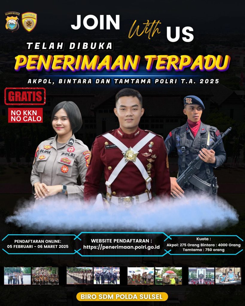Ayo Daftar! Polres Luwu Resmi Umumkan Pembukaan Penerimaan Polri