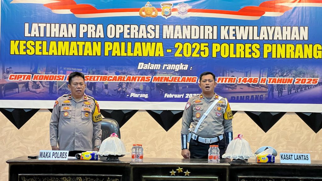Pimpin Apel Gelar Pasukan Ops Keselamatan, Waka Polres Pinrang: Bekerjalah Secara Profesional