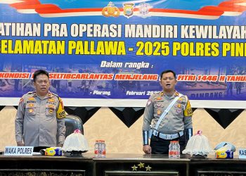 Pimpin Apel Gelar Pasukan Ops Keselamatan, Waka Polres Pinrang: Bekerjalah Secara Profesional