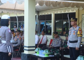 Waka Polres Wajo Pimpin Apel Gelar Pasukan Operasi Keselamatan Pallawa Tahun 2025
