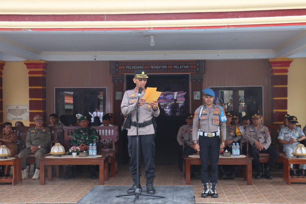Waka Polres Tator Pimpin Apel Gelar Pasukan Ops Keselamatan, Ini 6 Target Sasaran Penindakan