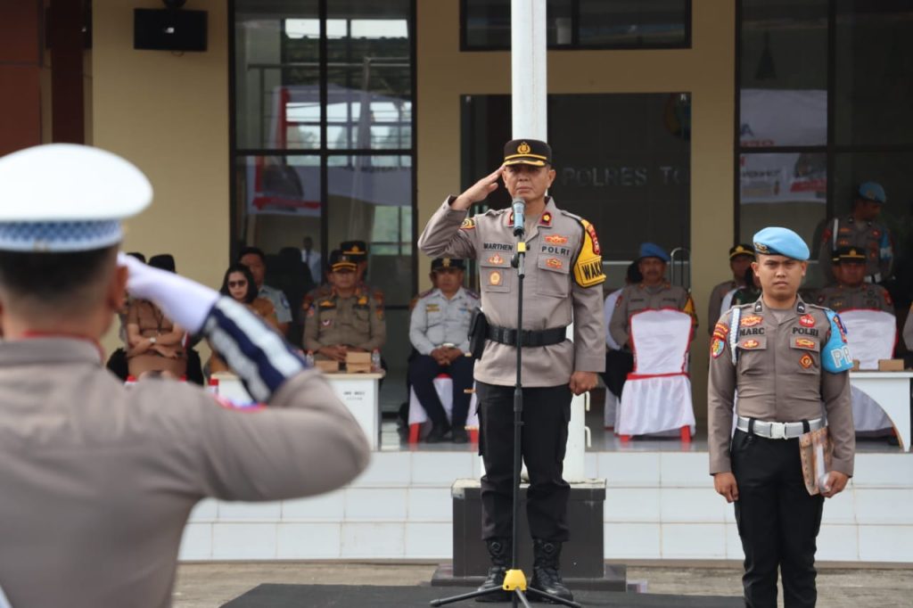 Tekan Angka Pelanggaran dan Kecelakaan, Polres Toraja Utara Gelar Apel Ops Keselamatan Pallawa 2025