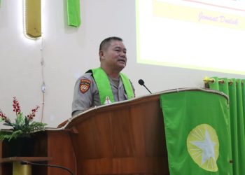Ajak Jemaat Dukung Ketahanan Pangan, Kasat Samapta Kunjungi Gereja Toraja Jemaat Rante Lombongan Dalam Gelaran Minggu Kasih