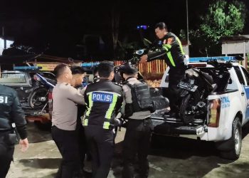Personel Polres Tana Toraja Gerak Cepat Cegah Aksi Balap Liar, 4 Motor Diamankan 