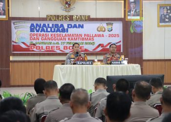 Untuk Mengukur Capaian Kinerja, Kapolres Bone Pimpin Anev Gangguan Kamtibmas dan Ops Keselamatan