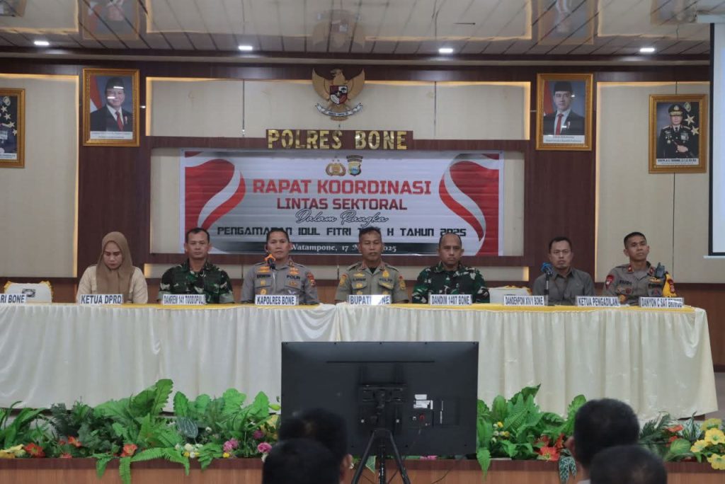 Kapolres Bone Pimpin Rapat Koordinasi Lintas Sektoral Dalam Rangka Pam Idul Fitri
