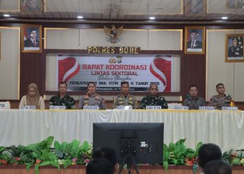 Kapolres Bone Pimpin Rapat Koordinasi Lintas Sektoral Dalam Rangka Pam Idul Fitri