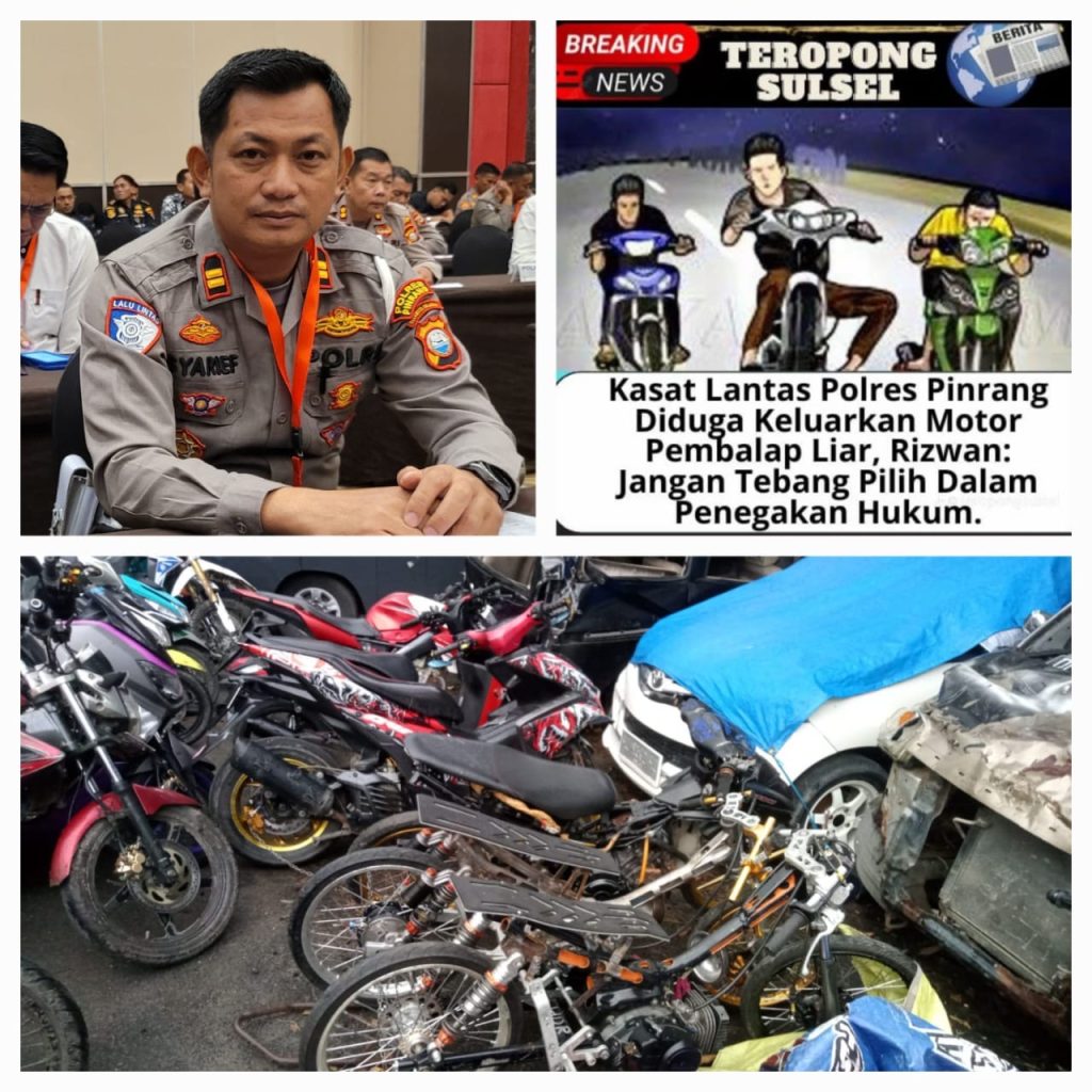 Kasat Lantas Polres Pinrang Bantah Mengeluarkan Motor Pembalap Liar