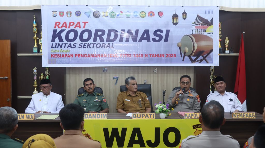 Kapolres Wajo Pimpin Rakor Lintas Sektoral Dalam Rangka Operasi Ketupat 2025