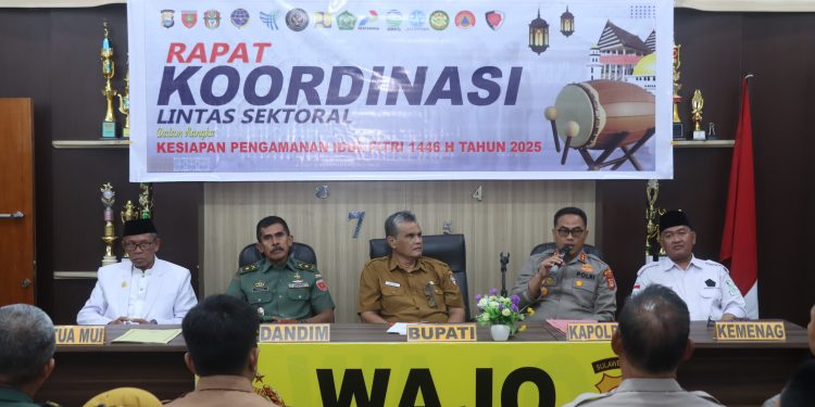 Kapolres Wajo Pimpin Rakor Lintas Sektoral Dalam Rangka Operasi Ketupat 2025