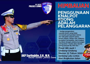 Satlantas Polres Luwu Akan Tindak Pengguna Knalpot Brong