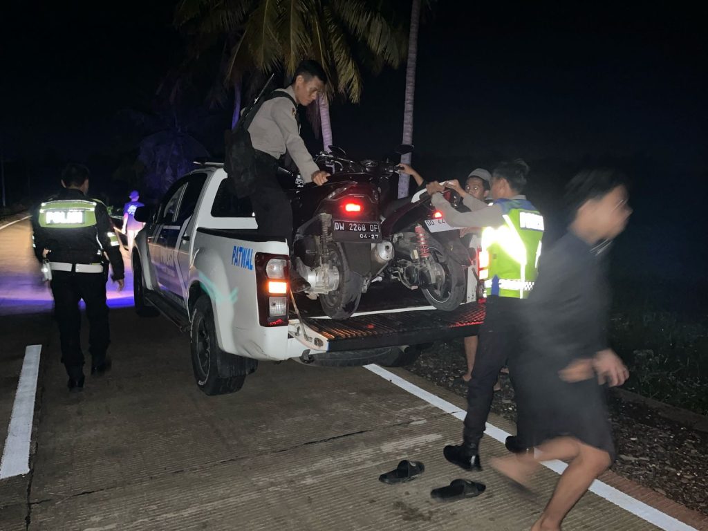 Satlantas Polres Soppeng Tertibkan Balapan Liar, Sejumlah Kendaraan Diamankan