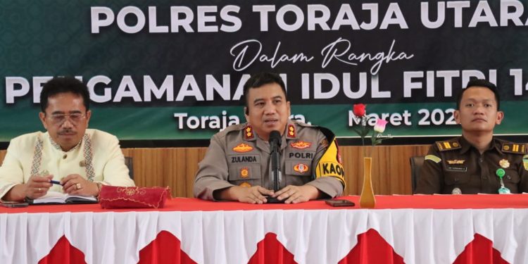 Kapolres Toraja Utara Pimpin Rakor Lintas Sektoral Persiapan Operasi Ketupat 2025