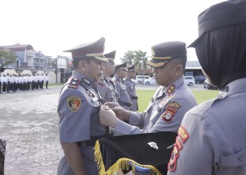 Kapolres Pinrang Pimpin Pelantikan Wakapolres dan Sertijab Kabag Ops dan Kapolsek Suppa 
