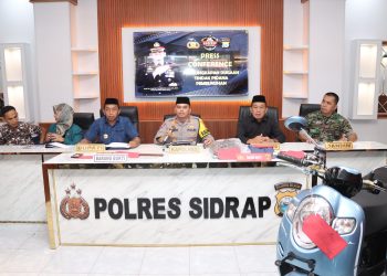 Kapolres Sidrap bersama Forkopimda Rilis Hasil Ungkap Kasus Pembunuhan Viral, Ini Motifnya