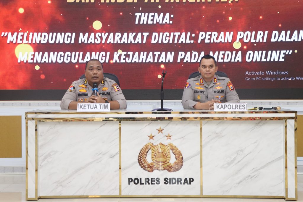 Polres Sidrap dan Puslitbang Polri Bahas Strategi Hadapi Kejahatan Online